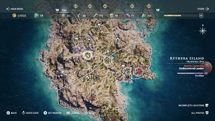 Start misji: Porozmawiaj z przerażoną kobietą - Zadania poboczne na Wyspie Kithira - Assassins Creed Odyssey - poradnik do gry