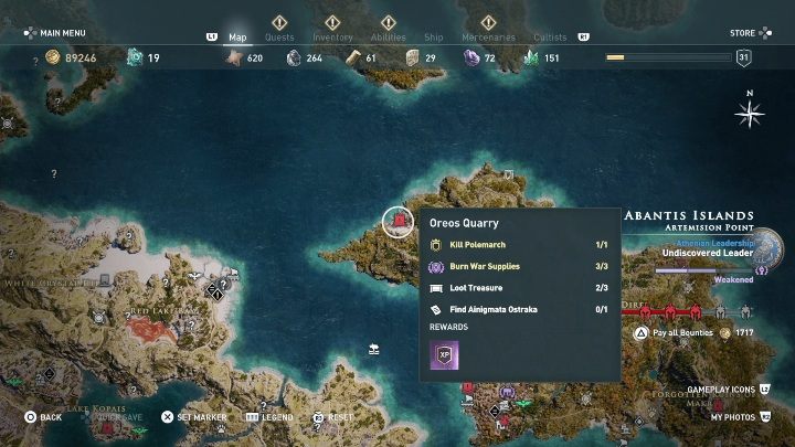 1 - Enigmatyczne ostrakony - Wyspy Abantis - Assassins Creed Odyssey - poradnik do gry