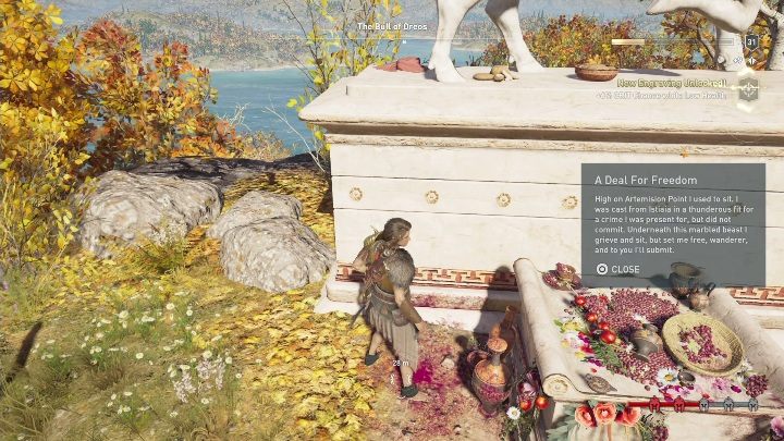 Rozwiązanie zagadki: Udaj się do północną cześć wyspy Eubea - Enigmatyczne ostrakony - Wyspy Abantis - Assassins Creed Odyssey - poradnik do gry