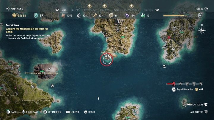 Opis: Kobieta da ci trzy kolejne mapy i wyśle cię na poszukiwanie złotej bransoletki - Wyspy piratów - Misje poboczne w Assassins Creed Odyssey - Assassins Creed Odyssey - poradnik do gry
