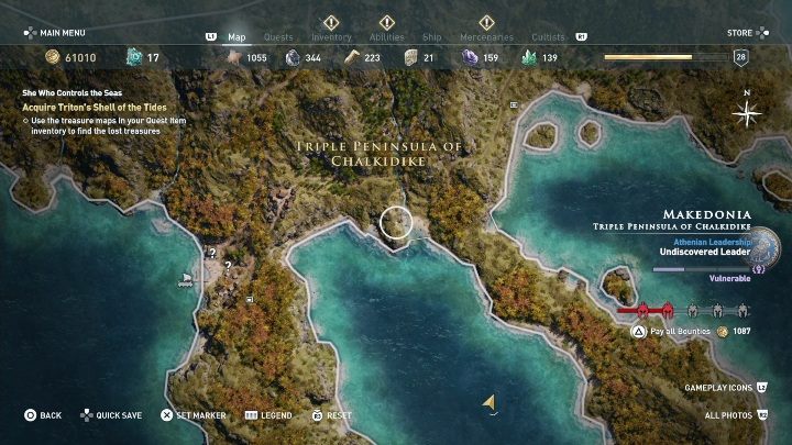 Opis: Kobieta da ci trzy kolejne mapy i wyśle cię na poszukiwanie Konchy Przypływów - Wyspy piratów - Misje poboczne w Assassins Creed Odyssey - Assassins Creed Odyssey - poradnik do gry