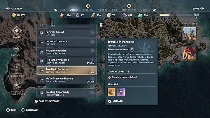 O problemach rebeliantów z wysp Silver Islands powinieneś dowiedzieć się od Barnabasa w trakcie podróżowania statkiem po świecie gry - Thaletas - Romanse w Assassins Creed Odyssey - Assassins Creed Odyssey - poradnik do gry