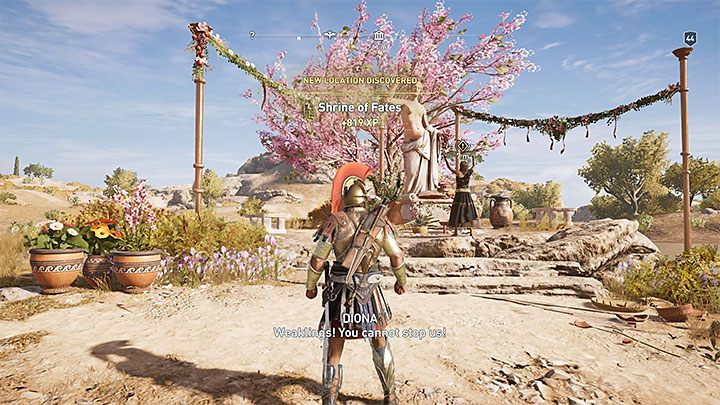 Diona zamieszkuje wyspę Kythera z obrazka 1 - Diona - Romanse w Assassins Creed Odyssey - Assassins Creed Odyssey - poradnik do gry