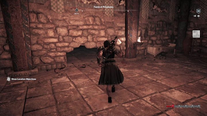 Solucja: Wejdź do środka i idź do końca ścieżki, aż dotrzesz do pierwszego pomieszczenia bez wyjścia - Grobowce w Południowych Sporadach - Assassins Creed Odyssey - poradnik do gry