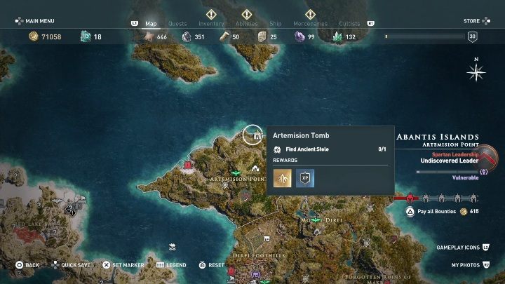 Lokalizacja grobowca: Eubea, północno zachodnia część lokacji - Grobowce na Wyspach Abantis - Assassins Creed Odyssey - poradnik do gry