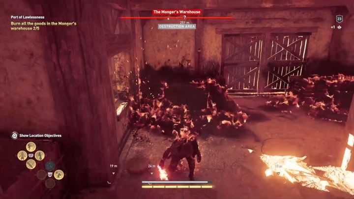 Twoim zadaniem jest spalić kilka towarów w magazynie należącym do Kramarza - Kraj Bezprawia - Solucja gry Assassins Creed Odyssey - Assassins Creed Odyssey - poradnik do gry