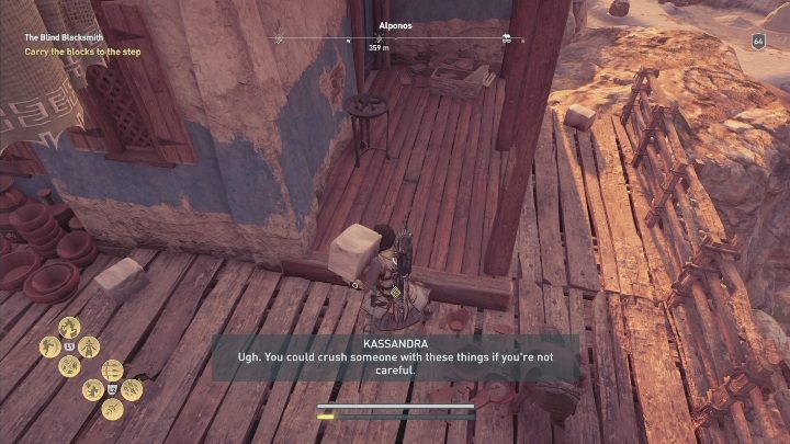 Niewidomy kowal znajduje się zaraz obok Megaklesa - Jeden wyjątkowo paskudny dzień - Solucja Assassins Creed Odyssey - Assassins Creed Odyssey - poradnik do gry