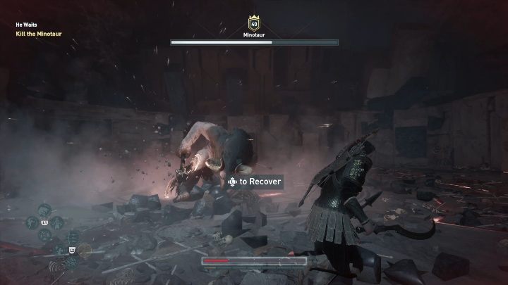 Minotaru, w swojej pierwszej fazie, ma kilka ataków - Zadania poboczne w Messara - Assassins Creed Odyssey - poradnik do gry