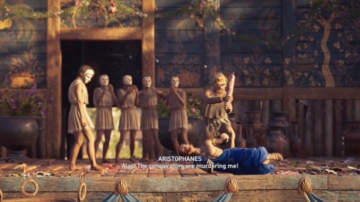Zdobędziesz +24000 XP i obejrzysz zabawny spektakl, który ma na celu podminować pozycję Kleona - Powstanie i Opinia Publiczna - Solucja gry Assassins Creed Odyssey - Assassins Creed Odyssey - poradnik do gry