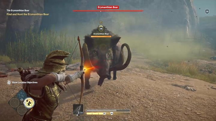 To dość łatwa potyczka, wystarczy, że będziesz ostrożny i nie dasz się zaskoczyć atakom znienacka - Dzik erymantejski w Elis - Polowanie na siedem bestii - Assassins Creed Odyssey - poradnik do gry