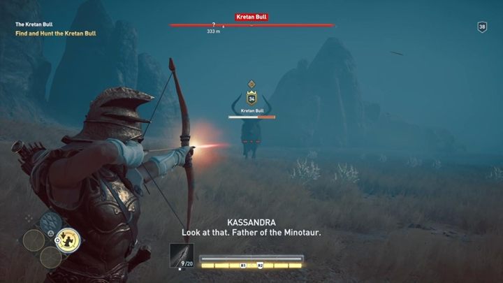 Opis: Ten przeciwnik jest naprawdę irytujący i potrafi napsuć sporo krwi - Byk kreteński w Mesara - Polowanie na siedem bestii - Assassins Creed Odyssey - poradnik do gry