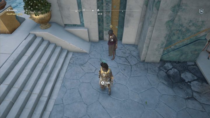 Kobieta schowała się po drugiej stronie budynku - W snach - Solucja Los Atlantydy w AC Odyssey - Assassins Creed Odyssey - poradnik do gry