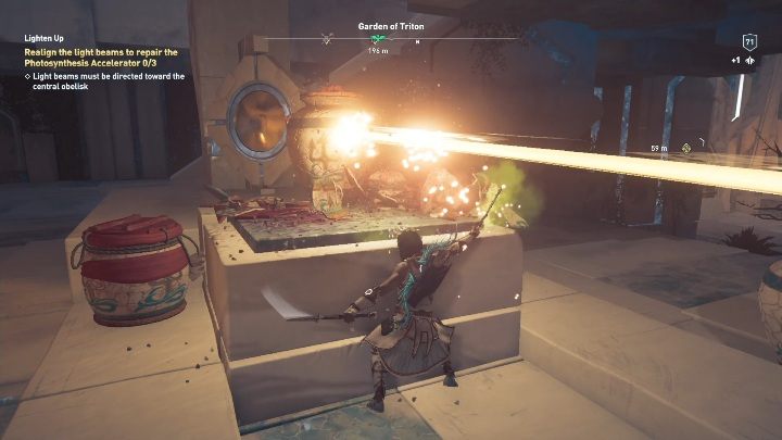 Po tym rozbij wazy, które blokują kolejne przejście promieni - Doświetlenie - Solucja Los Atlantydy w AC Odyssey - Assassins Creed Odyssey - poradnik do gry