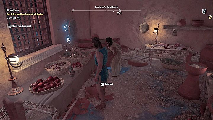 Zbadaj pomieszczenia na parterze domu Peryklesa - Alkibiades - Romanse w Assassins Creed Odyssey - Assassins Creed Odyssey - poradnik do gry