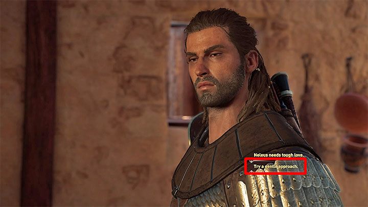 Quest Tough Love dotyczy chorego Neleusa, który jest krewnym kapitana Barnabasa - Mikkos - Romanse w Assassins Creed Odyssey - Assassins Creed Odyssey - poradnik do gry
