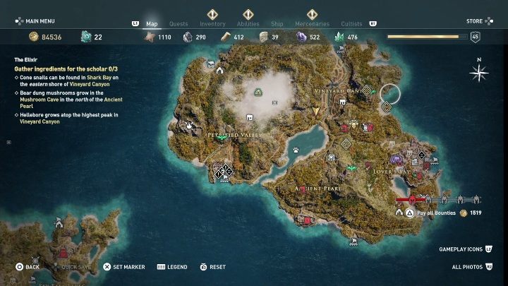 Opis: W tej misji musisz zdobyć 3 składniki do eliksiru - Zadania poboczne na Lesbos - Assassins Creed Odyssey - poradnik do gry
