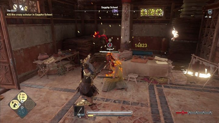 Gdy wrócisz do kobiety i oddasz jej składniki zaatakuje cię - Zadania poboczne na Lesbos - Assassins Creed Odyssey - poradnik do gry