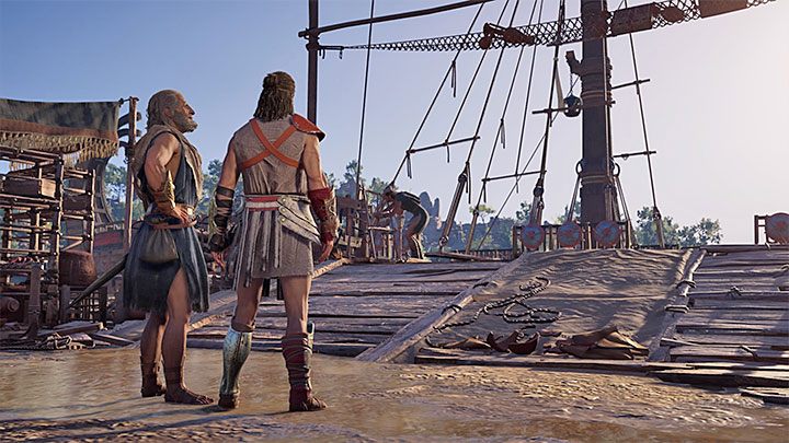 Po wygranej bitwie dotrzyj do więźnia Barnabasa i uwolnij go - Kiedy dostajemy własny statek w Assassins Creed Odyssey? - Assassins Creed Odyssey - poradnik do gry