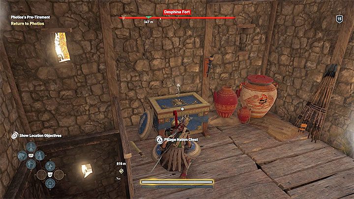 Następna metoda na osłabiania wpływów to ograbianie skrzyń nacji (Nation Chest) - Podbój w Assassins Creed Odyssey - Assassins Creed Odyssey - poradnik do gry