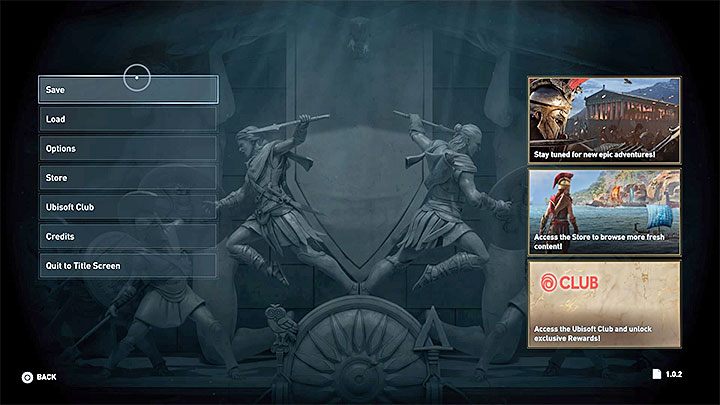 1 - Jak zapisać i jak wczytać stan gry w Assassins Creed Odyssey - Assassins Creed Odyssey - poradnik do gry