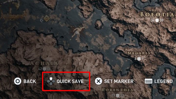 Ostatni trzeci sposób to szybkie sejwy (Quicksave) - Jak zapisać i jak wczytać stan gry w Assassins Creed Odyssey - Assassins Creed Odyssey - poradnik do gry