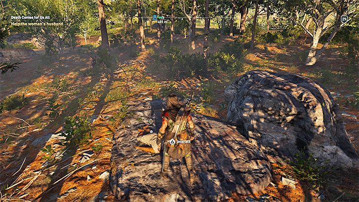 W ramach wspomnianego dodatkowego questu spotkaj się z młodą kobietą, od której dowiesz się o ataku w lesie - Gdzie znaleźć Chrysis w Assassins Creed Odyssey? - Assassins Creed Odyssey - poradnik do gry