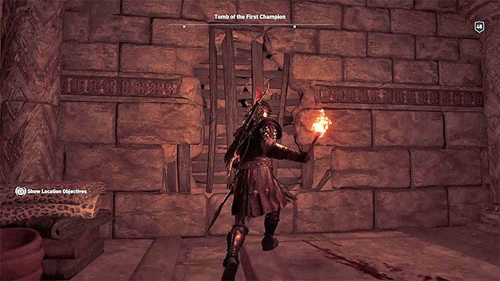 Solucja: Wskocz do okrągłej dziury w ziemi i przejdź przez początkowe komnaty - Grobowce na Elis - Assassins Creed Odyssey - poradnik do gry