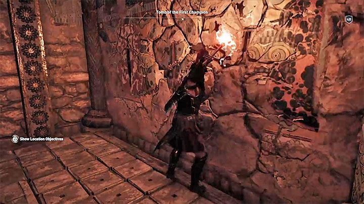 Na górze uważaj na grupę węży pilnujących wyjścia z pomieszczenia - Grobowce na Elis - Assassins Creed Odyssey - poradnik do gry