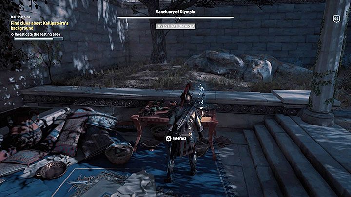 Opis: Po wysłuchaniu oskarżeń w stosunku do Kallipatejry i zaoferowaniu pomocy wyrusz do lokacji gdzie odpoczywają atleci - Zadania poboczne na Elis - Assassins Creed Odyssey - poradnik do gry
