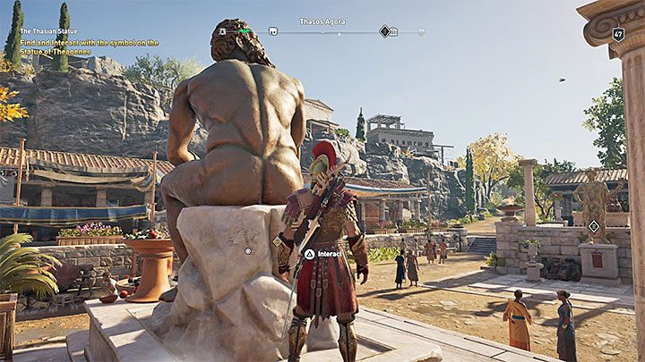 Posąg na Tazos jest na wyspie Tazos (Thasos) - Zadania poboczne na Elis - Assassins Creed Odyssey - poradnik do gry
