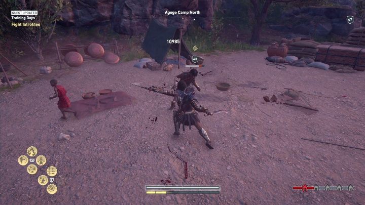 Opis: Po rozmowie z kobietą pobiegniesz za jej synem do jednego z wojowników - Zadania poboczne w Lakonii - Assassins Creed Odyssey - poradnik do gry