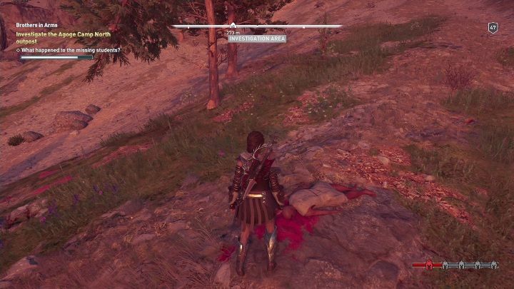 Opis: Po rozmowie z mężczyzną udaj się na miejsce śledztwa - Zadania poboczne w Lakonii - Assassins Creed Odyssey - poradnik do gry