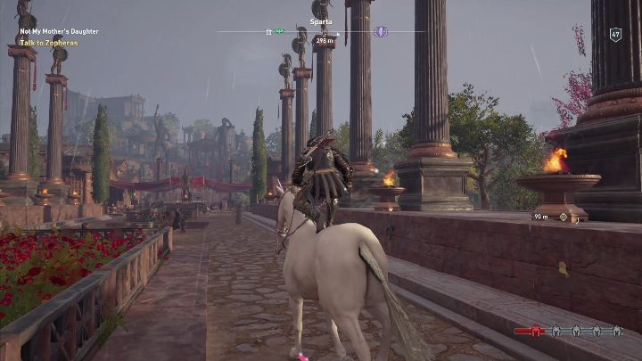 Kolejna część wyścigu będzie polegać na dojechaniu w wyznaczone miejsce - Zadania poboczne w Lakonii - Assassins Creed Odyssey - poradnik do gry