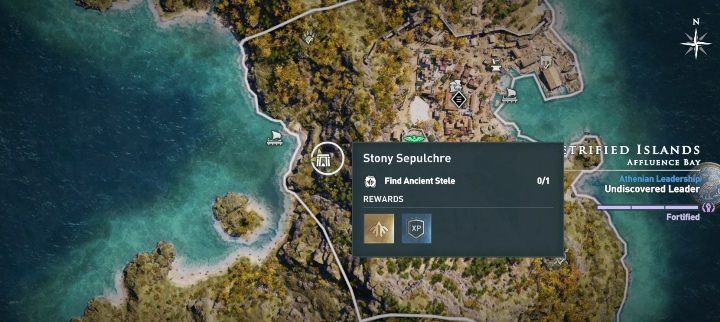 Lokalizacja grobowca: Środkowa cześć wyspy Chios - Grobowce na Skamieniałych wyspach - Assassins Creed Odyssey - poradnik do gry