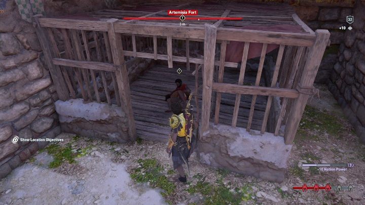 Opis: Po uwolnieniu więznia przerzuć go przez ramię i wyprowadz z obozu - Południowe Sporady - Misje poboczne w Assassins Creed Odyssey - Assassins Creed Odyssey - poradnik do gry