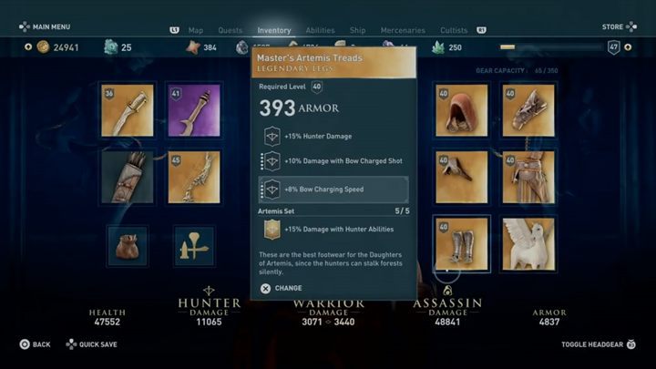 Teraz musisz udać się do kowala i wybrać najlepsze grawerunki dla siebie - Łucznik - dobry build w Assassins Creed Odyssey - Assassins Creed Odyssey - poradnik do gry