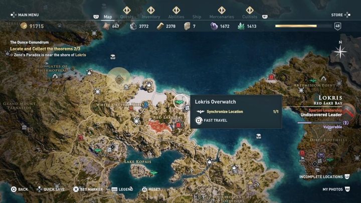 Trzeci obiekt poszukiwań odnajdziesz w Lokrydzie - Zadania poboczne w regionie Achaja - Assassins Creed Odyssey - poradnik do gry