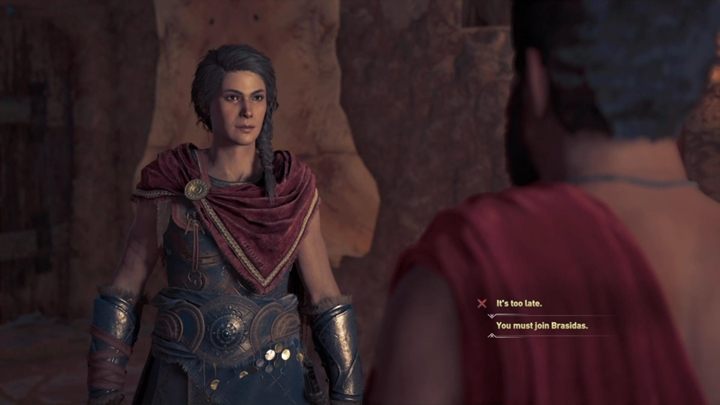 Podczas tej misji będziesz mógł wybrać stronę Brasidasa lub Myrrine - Ważne wybory w rozdziale 7 gry Assassins Creed Odyssey - Assassins Creed Odyssey - poradnik do gry