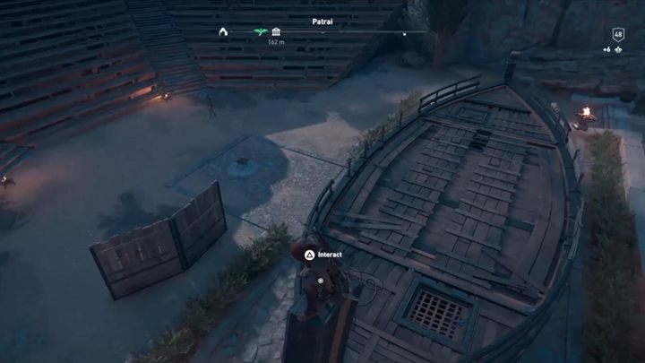 Rozwiązanie zagadki: Wejdź na łódź - lokację statku znajdziesz na mapce powyżej - Enigmatyczne ostrakony w regionie Achaja - Assassins Creed Odyssey - poradnik do gry