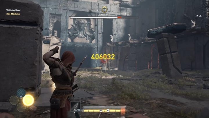 Gdy zabijesz pomniejszych przeciwników, Meduza przez chwilę będzie ogłuszona i podatna na ataki - Meduza - mityczne stworzenia w Assassins Creed Odyssey - Assassins Creed Odyssey - poradnik do gry