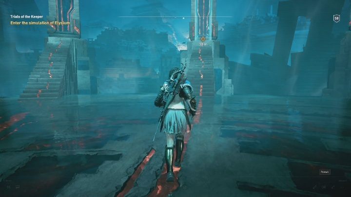 Wbiegnij na schody i wejdź do pierwszej otwartej krainy - Pola Elizejskie - Zew Isu - Solucja Los Atlantydy w AC Odyssey - Assassins Creed Odyssey - poradnik do gry