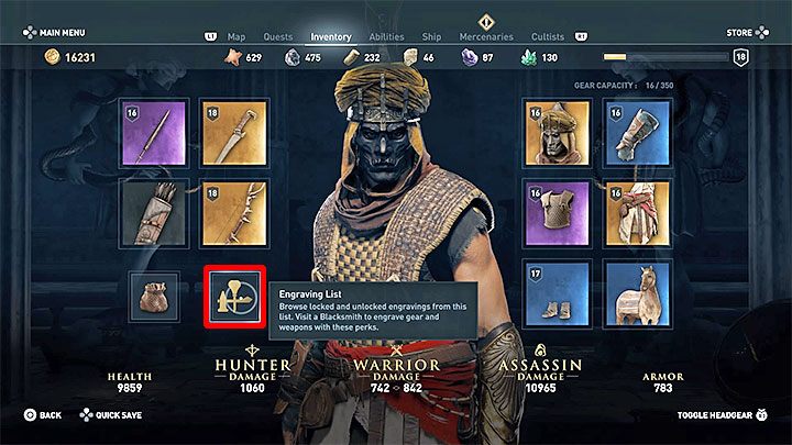 Wyzwania w Assassins Creed: Odyssey powiązane są z grawerunkami, które możesz nakładać na bronie i pancerze - Jak sprawdzać wyzwania pojawiające się na ekranie w Assassins Creed Odyssey? - Assassins Creed Odyssey - poradnik do gry
