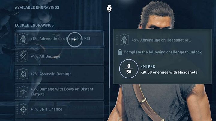 Jednym ze sposobów na odblokowywanie nowych grawerunków jest właśnie wykonywanie powiązanych z nimi wyzwań - Jak sprawdzać wyzwania pojawiające się na ekranie w Assassins Creed Odyssey? - Assassins Creed Odyssey - poradnik do gry
