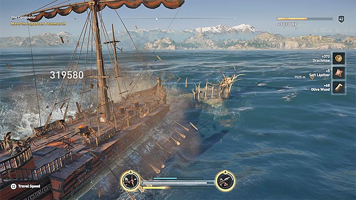 Możesz już wypłynąć na otwarte wody i zacząć polować na inne statki - Gniew Amazonek - trofeum w Assassins Creed Odyssey - Assassins Creed Odyssey - poradnik do gry