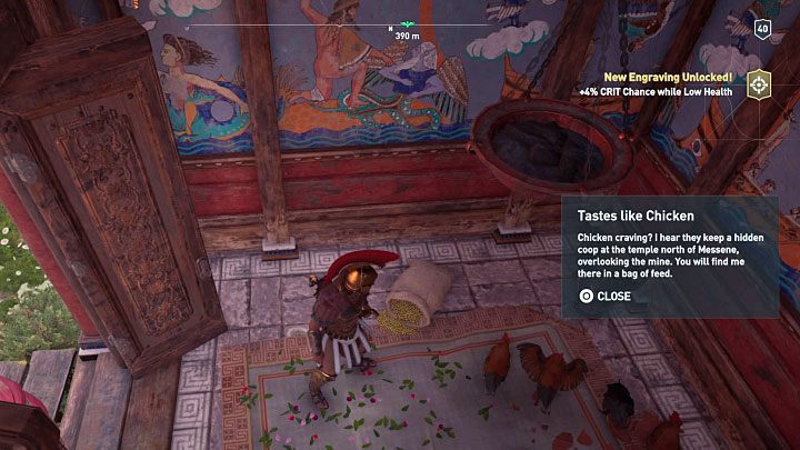 Zainteresuj się pokazanym na obrazku 1 mniejszym budynkiem sąsiadującym ze świątynią - Enigmatyczne ostrakony na Wyspie Mesenia - Assassins Creed Odyssey - poradnik do gry