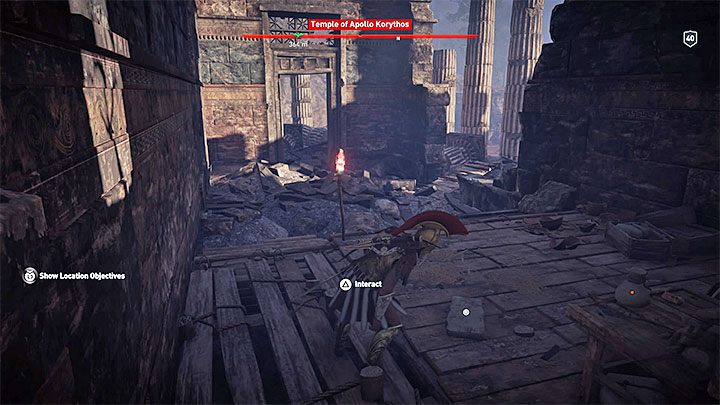 Lokalizacja enigmatycznego Ostrakonu: Dotrzyj do Świątyni Apolla Korythosa (Temple of Apollo Korythos) znajdującej się w mieście Aipeia w centralnej części regionu - Enigmatyczne ostrakony na Wyspie Mesenia - Assassins Creed Odyssey - poradnik do gry