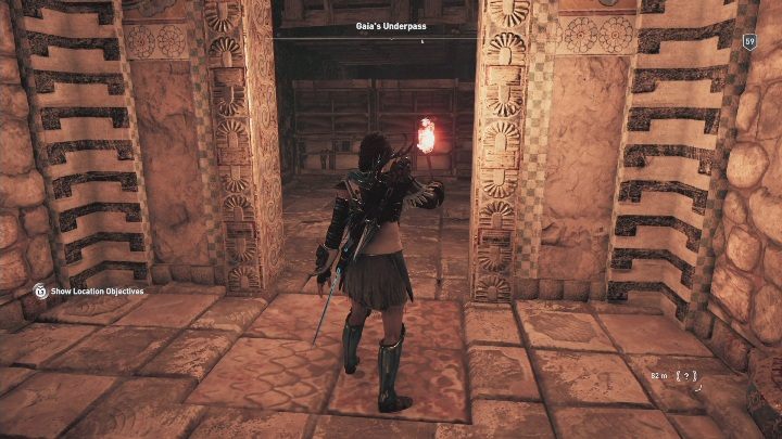 W Tunelu Gai podążaj wzdłuż korytarzy aż natkniesz się na blokadę - Przystań zmarłych herosów - Ślady Hermesa w DLC Lost Atlantydy - Assassins Creed Odyssey - poradnik do gry