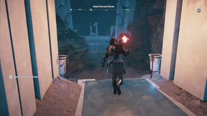 Gdy przejdziesz przez blokady i pułapki znajdziesz się przy Przystani zmarłych herosów - Przystań zmarłych herosów - Ślady Hermesa w DLC Lost Atlantydy - Assassins Creed Odyssey - poradnik do gry