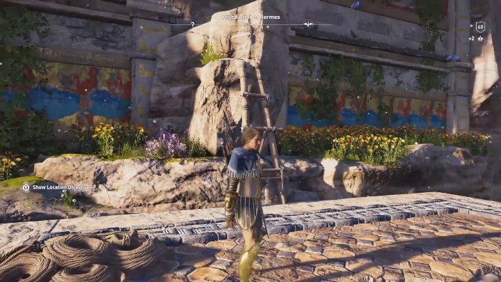 Po wejściu na górę wejdź na dach budynku i ponownie wespnij się na jeszcze wyższą górę - Zamaskowany Ołtarz Hermesa - Ślady Hermesa w DLC Lost Atlantydy - Assassins Creed Odyssey - poradnik do gry