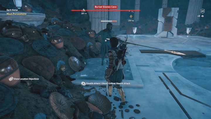 Na twojej drodze staną jednak przeciwnicy - Zakopana Grota Milczenia - Ślady Hermesa w DLC Lost Atlantydy - Assassins Creed Odyssey - poradnik do gry